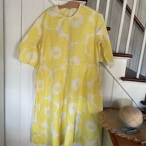 Marimekko Floral Yellow Dress